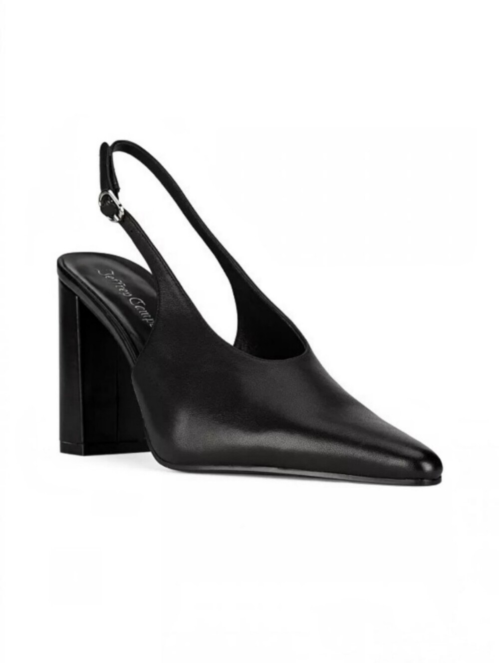 Jeffrey Campbell Withstand Slingback Pumps Black Leather Size 10